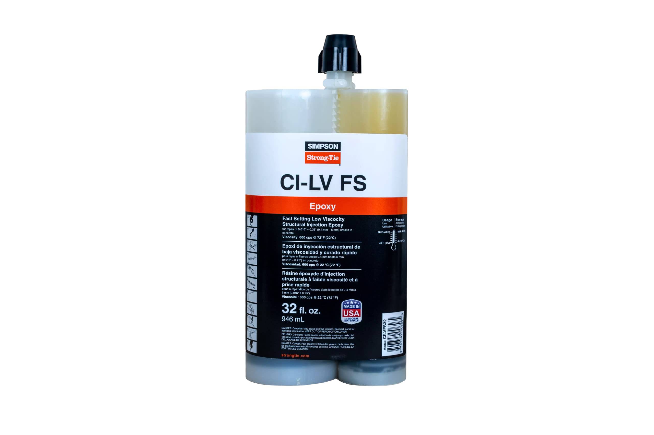 Simpson Strong-Tie CILVFS32 CI-LV FS Fast-Setting Low-Viscosity