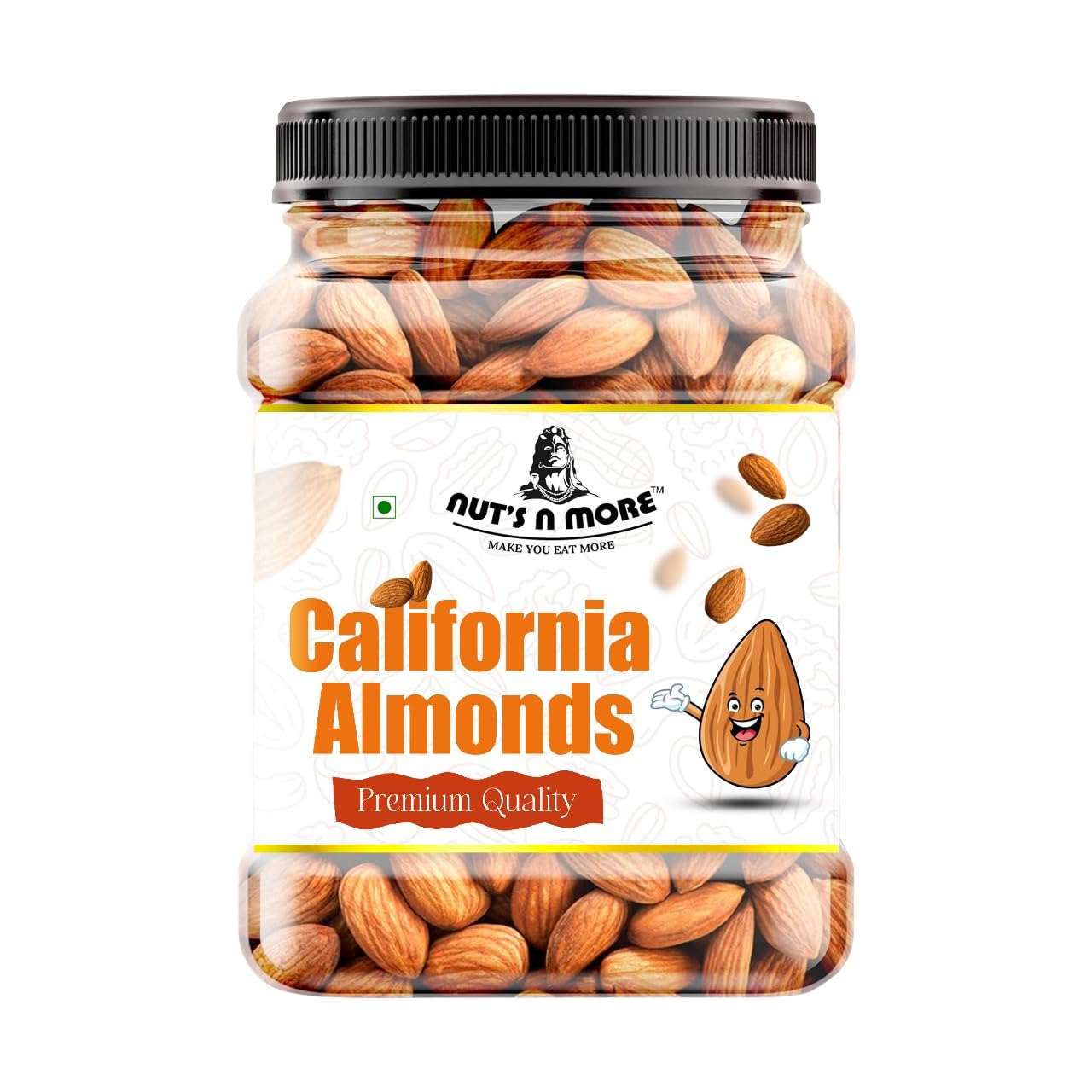 NUTS N MORE 100% Natural California Almonds - 1kg | High in Fiber Whole Natural Badam Dry Fruits (1000 g) (B0DHSQ5QQ9) Amazon Price History, Amazon Price Tracker