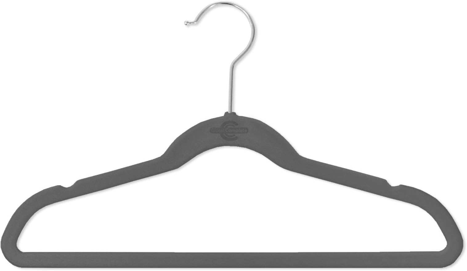 71652 Kids Size, Premium Heavyweight, Virtually-UNBREAKABLE, Velvet Hangers – Ultra-Thin, Space Saving, No-Slip, 360º Spin, Perfectly Sized For Kids 4-15 years, Heather Gray, Set of 25