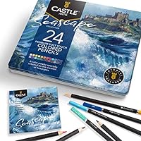 Set 24 Matite Colorate Castle Arts Per Ritratti - Alte Pigmentazione, Con Tutorial