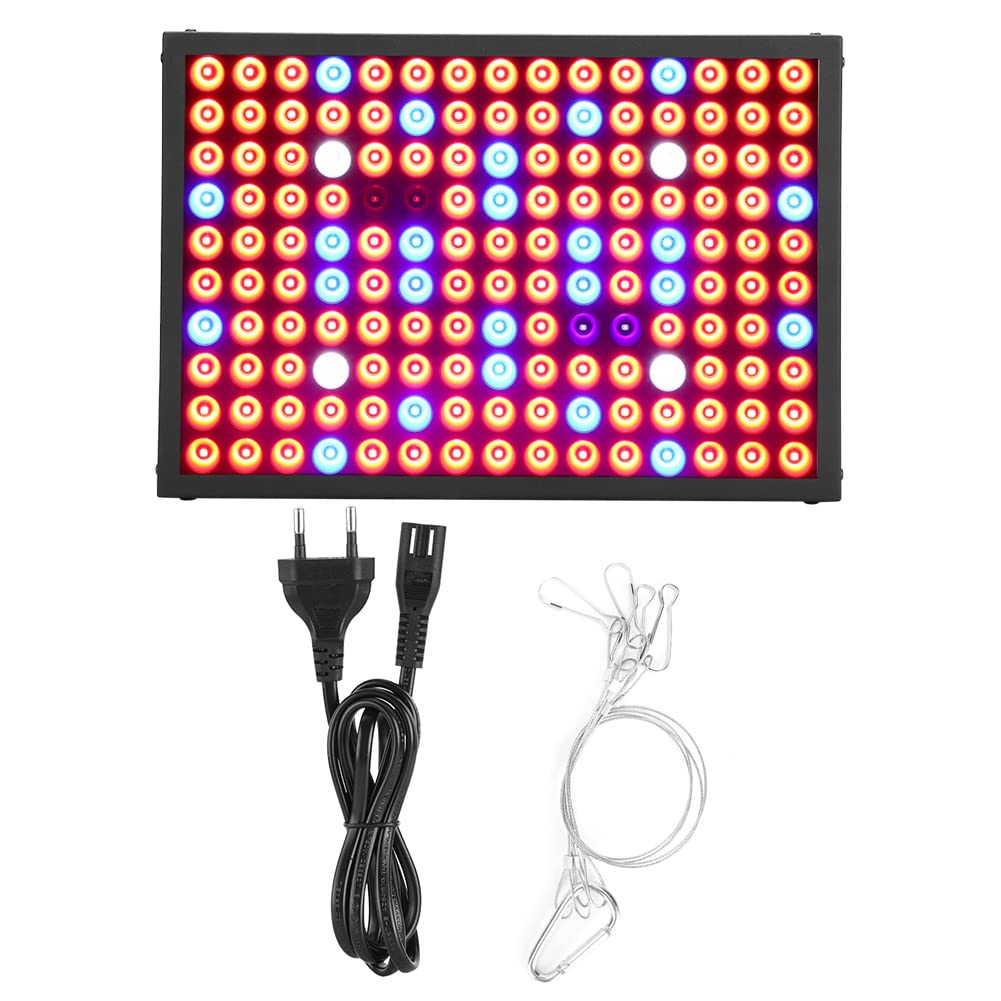 Haofy Luz LED de Cultivo de 1200W, Lámpara de Relleno de Luz Solar de Espectro Completo para Plantas de Interior de Invernadero, Flores Vegetales con Ventiladores Duales, 150 Uds. (Enchufe de la UE)