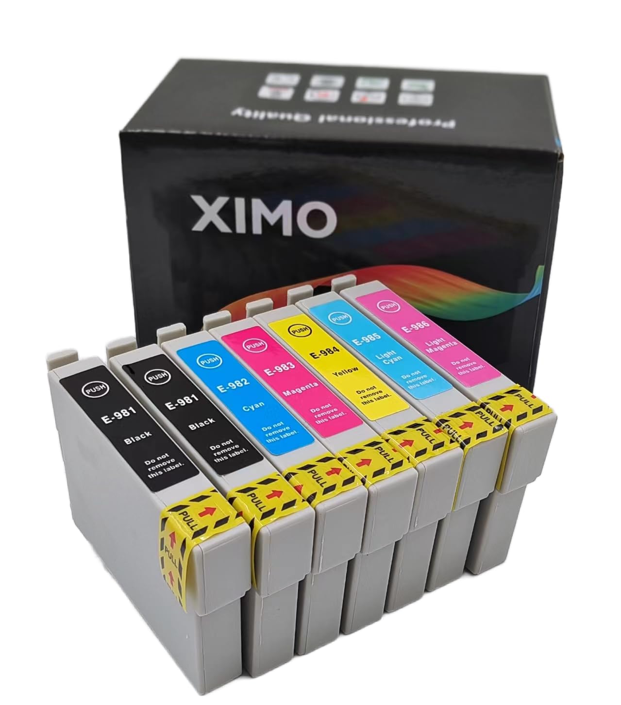 Remanufactured Ink Cartridge Replacement for Epson 98 T098 to use with Artisan 700 710 725 730 810 835 837 Printer,7 Pack(2 Black 1 Cyan 1 Magenta 1 Yellow 1 Light Cyan 1 Light Magenta)
