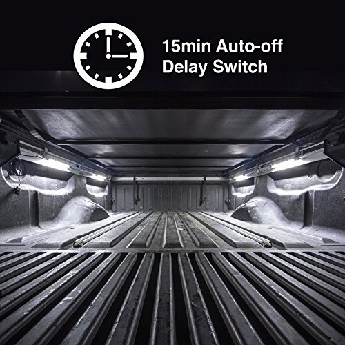 2nd Gen WHITE Truck Bed Tool Box Light Kit with Auto-off Delay Switch 4pc 12inch Tubes - Thumbnail 3