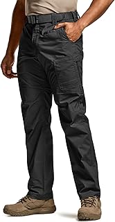 Men's Utility Flex Cargo Pants, Classic-Fit Casual Stretch Work Pants, Water Resistant Lightweight Tactical