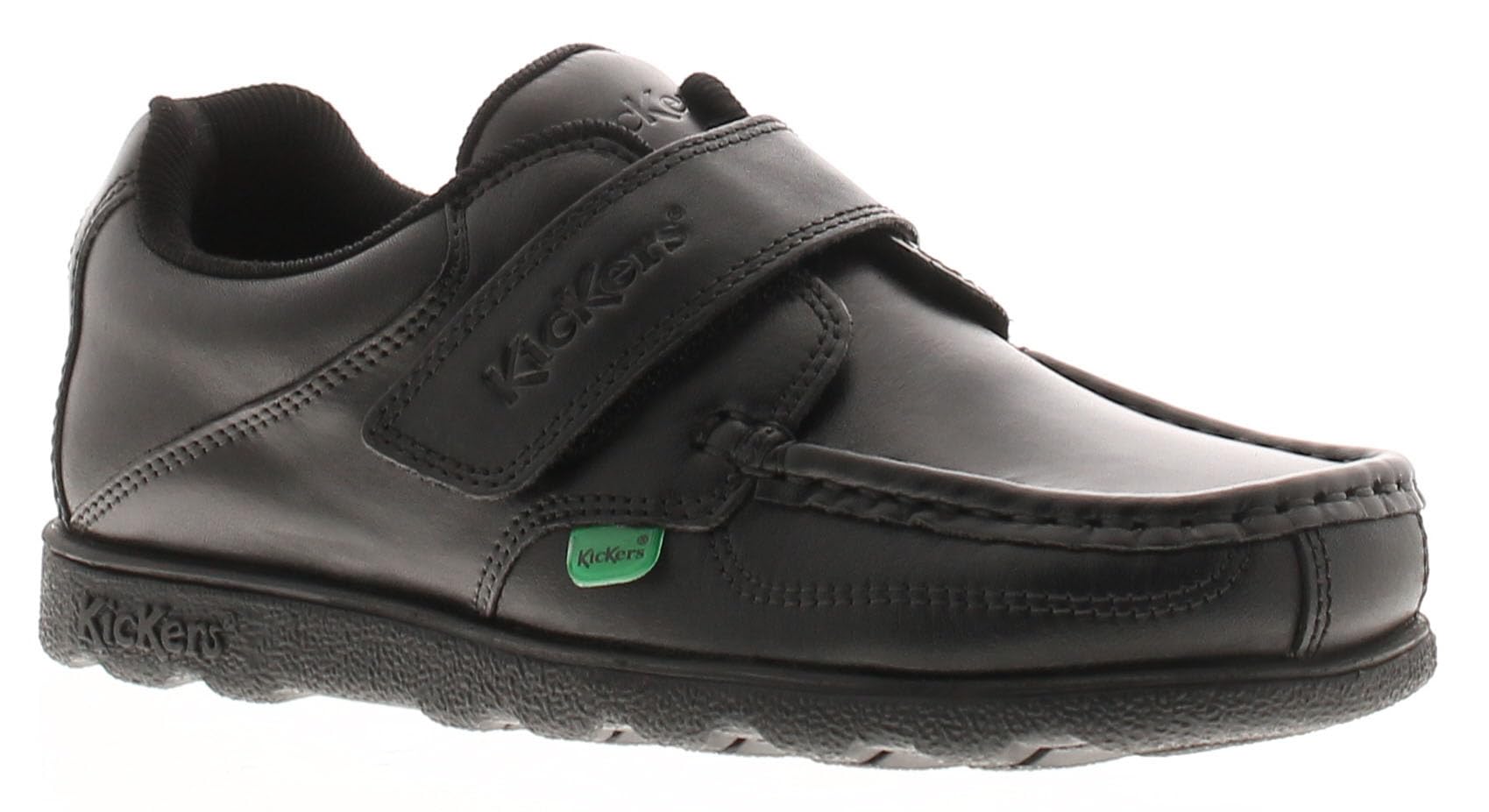 Kickers Boys Black 114862 Fragma Strap School Shoes - Uk 2.5 / Eur 35
