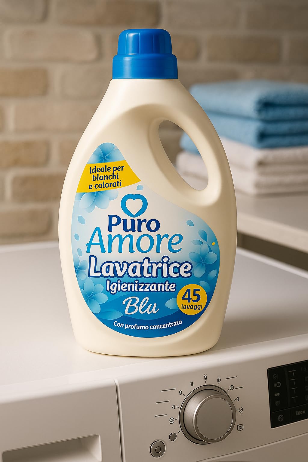 Puro Amore Igienizzante per Lavatrice, Profumo Concentrato, 45 Lavaggi, Liquido, (6)