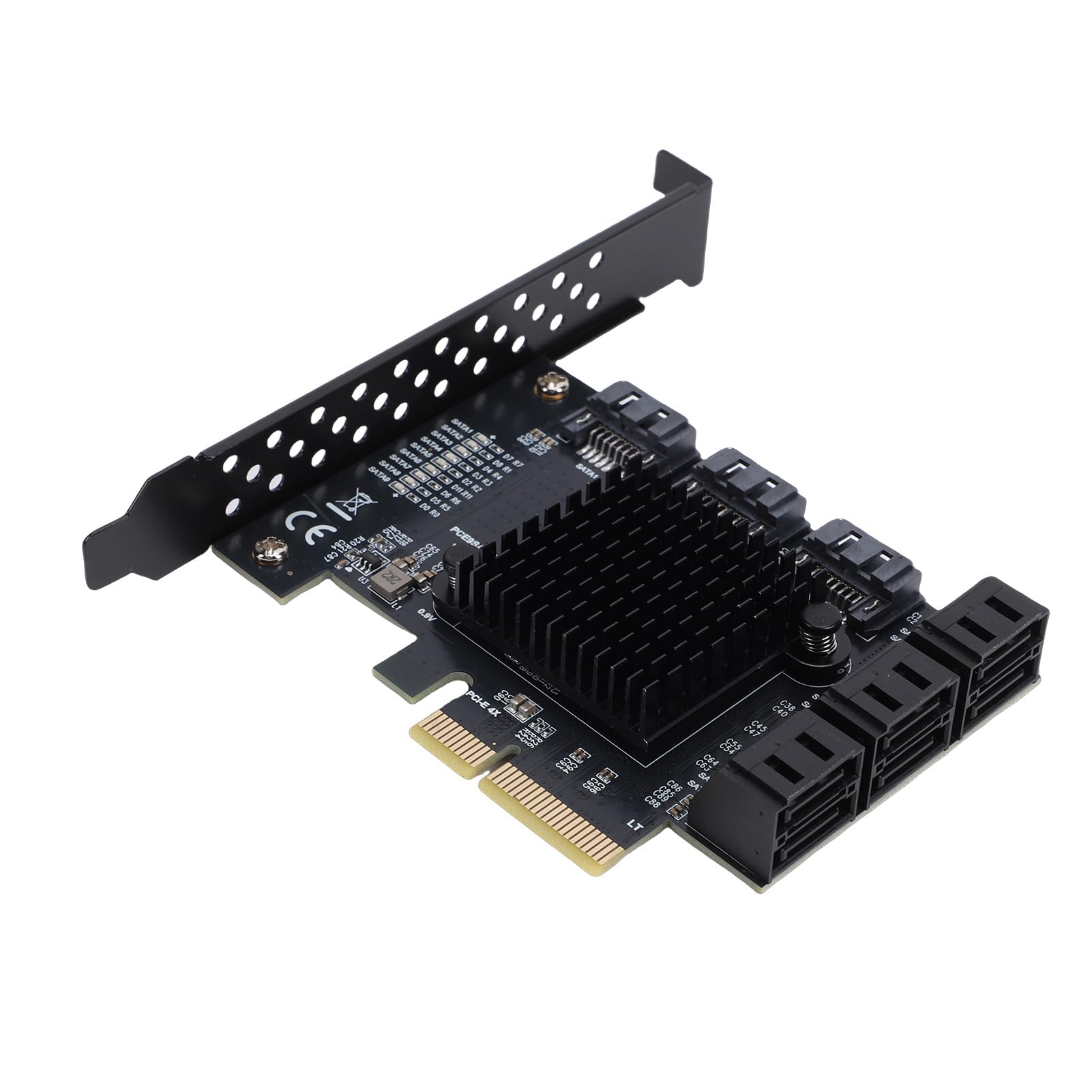 Ausla Carte D'extension PCIE 4X vers 9 Ports Serial ATA, 6Gbps