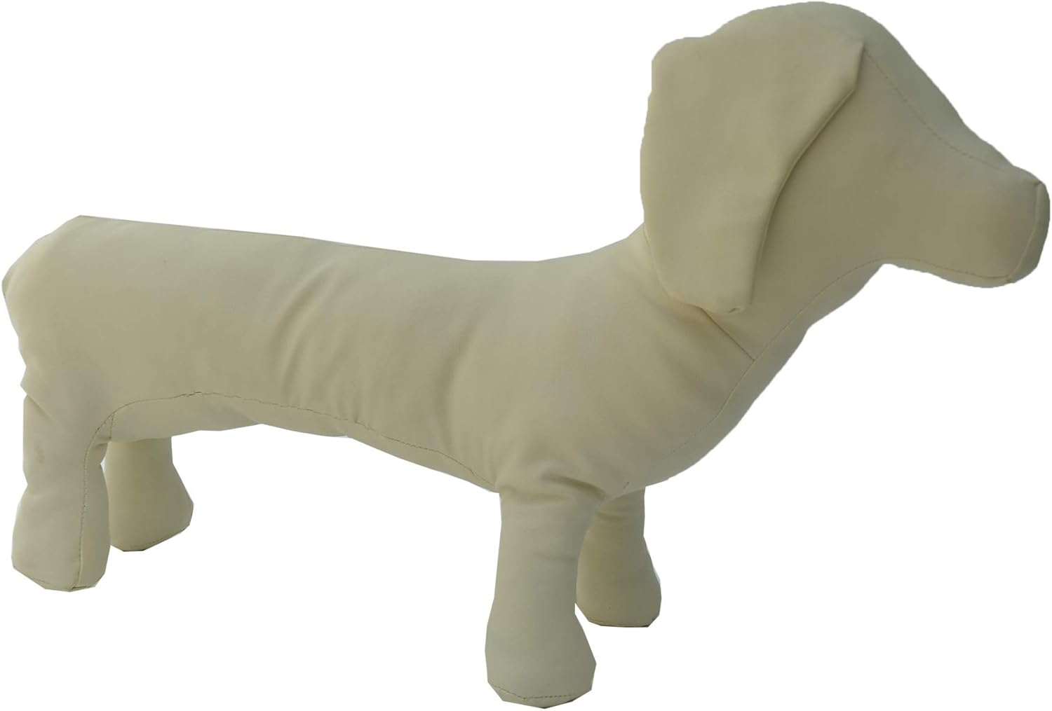 Lovelonglong PU Leather Dog Mannequins Standing Models to Display for Dog Clothing Pet Shop Beige D-S (Dachshund)
