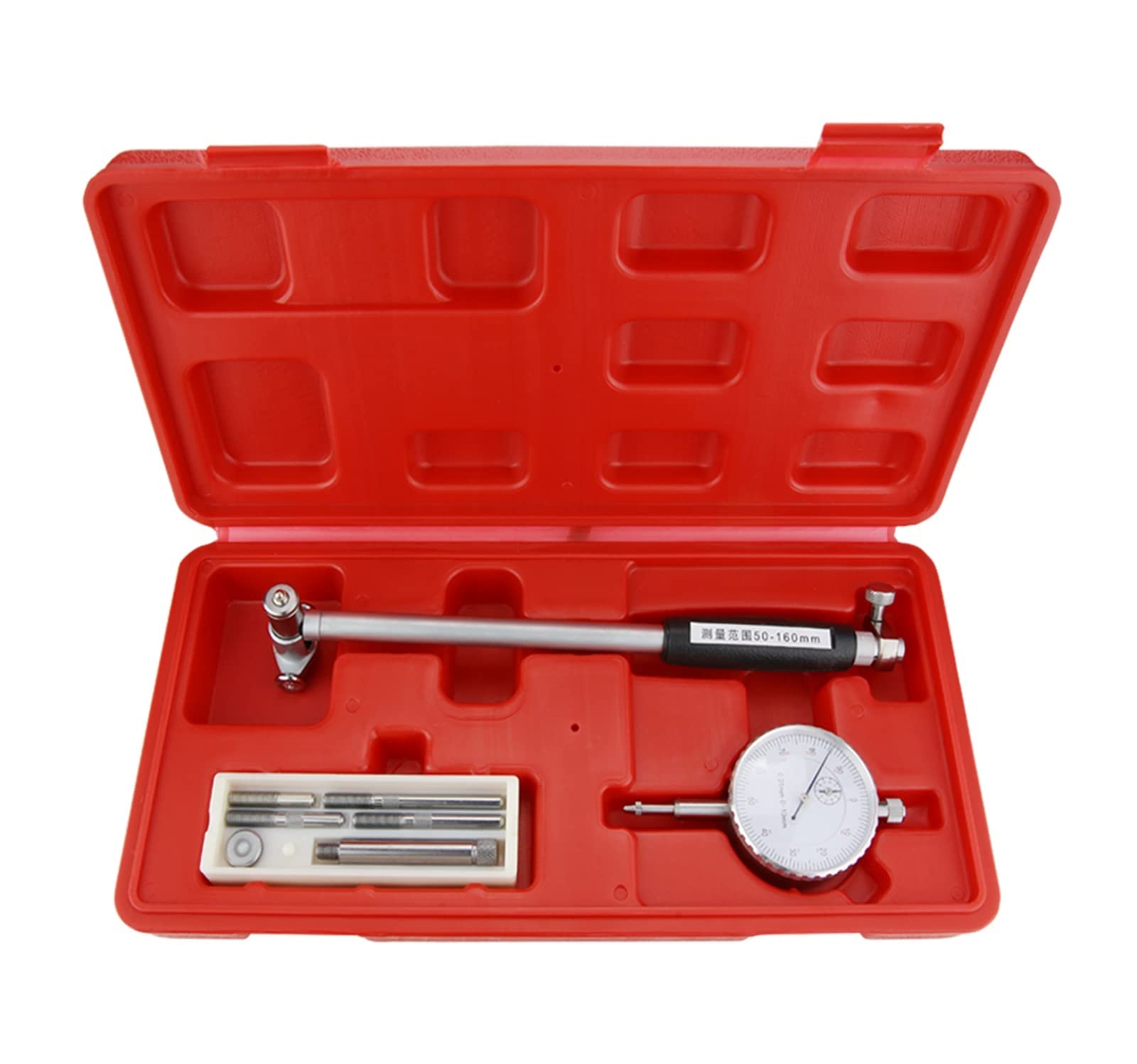 Zifferblatt-Bohrungslehre, Innendurchmesser-Messgerät, Messstab, Mikrometer-Messgerät, Messwerkzeug, Lochbohrung, Messuhr-Set, 15–35–50–160 mm,Präzise Kalibrierung(18-35mm Black Dial)