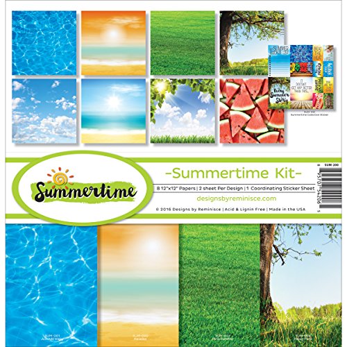 Summertime Scrapbook Collection Kit papier de qualité archive 12x12