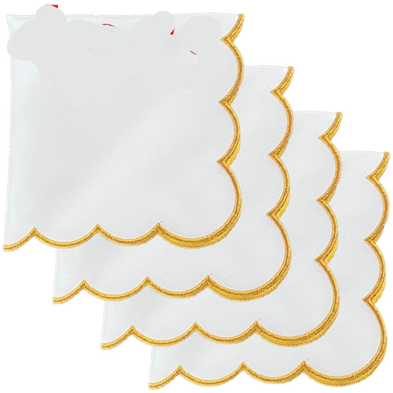 Set de table serviettes douces vintage jaune pour repas de fête et jardin