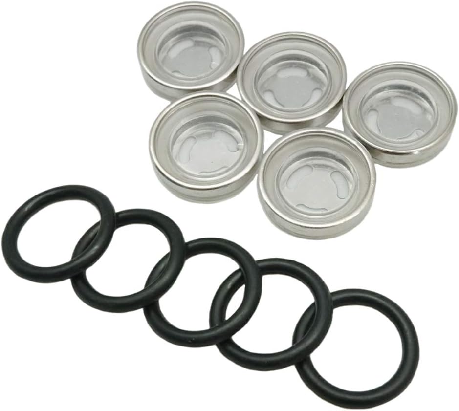 5 sets 18mm Sight Glass Lens Gasket Repair Kit Motorcycle Front Rear Brake Clutch Master Cylinder
