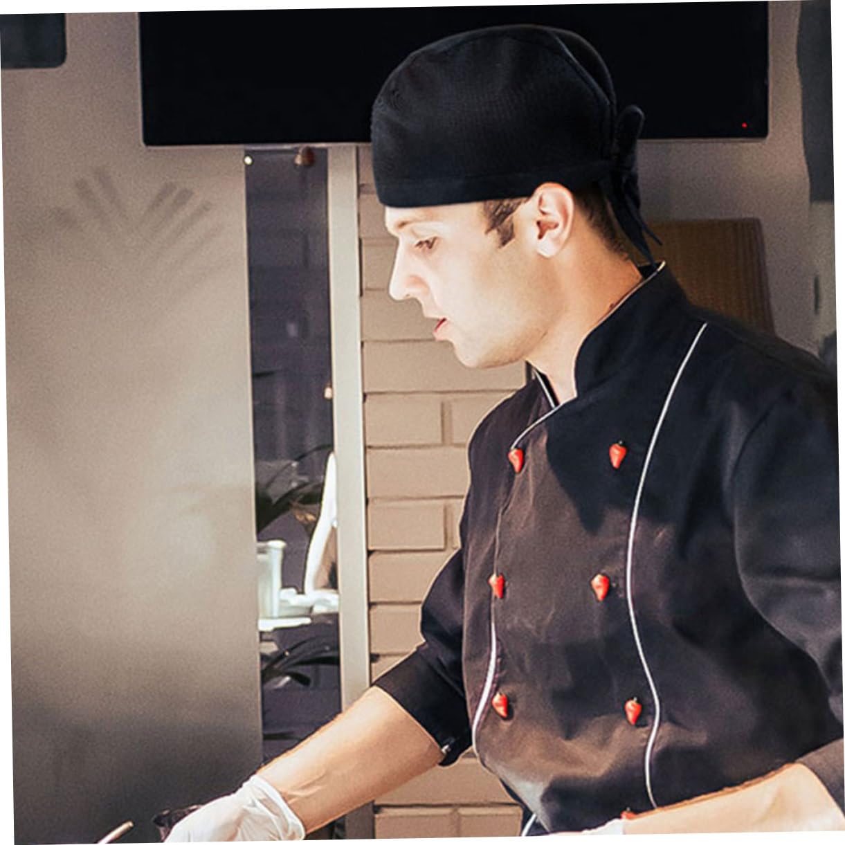 VALICLUD 9piezas Gorros de Servicio de Cocina para Chef Unisex de Algodón para Trabajo Cocina Restaurante y Catering