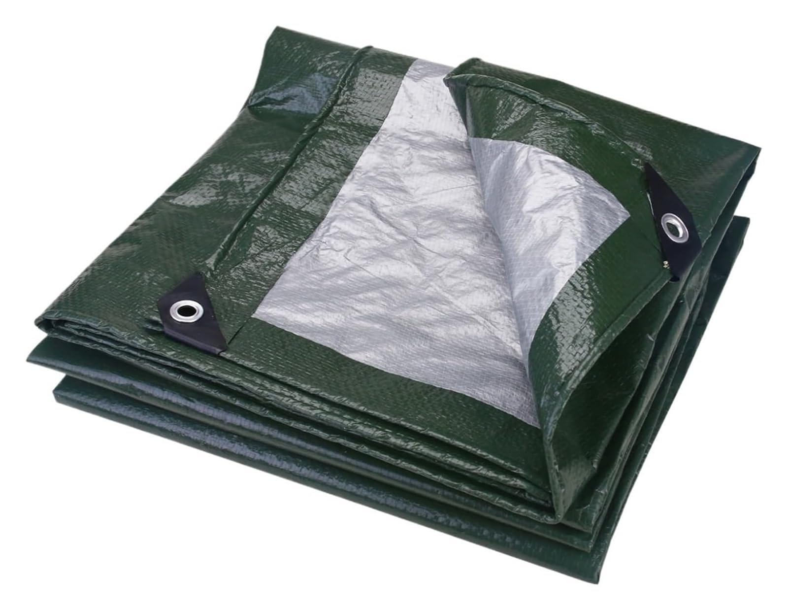 Heavy Duty Waterproof Cover Tarp, Rain Fly Tarp 2pcs Green Multiple Sizes Heavy Duty Waterproof Multipurpose(3x3.0M)