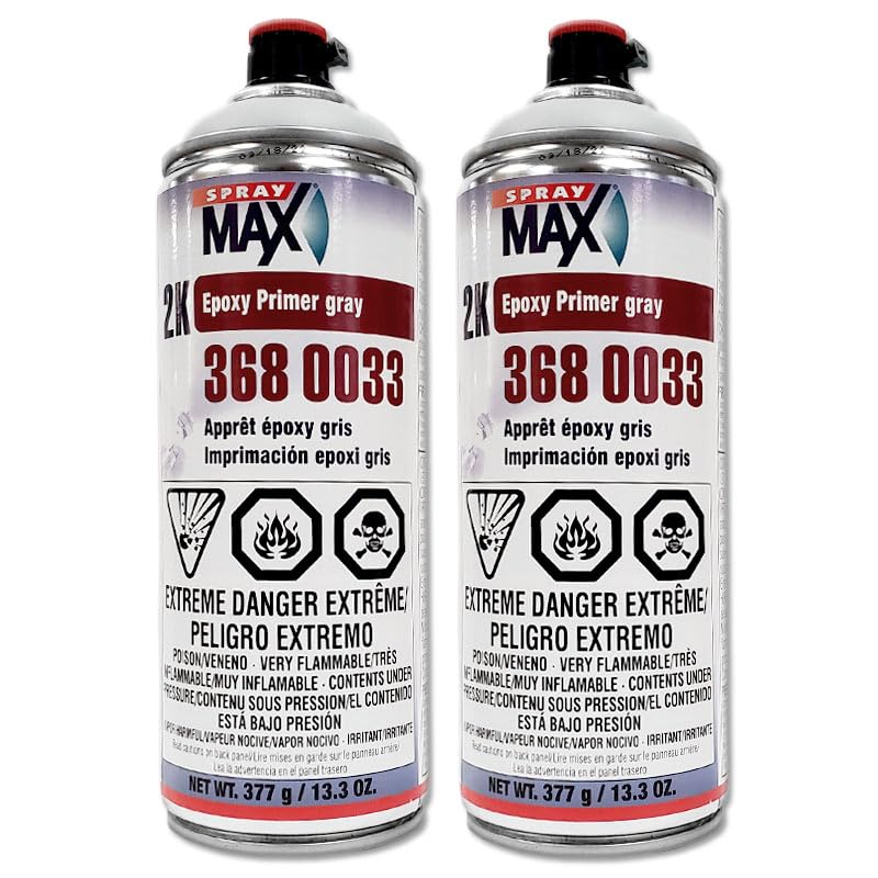 Spray max 3680033 2K Epoxy Rust-Cure Primer Gray Aerosol (2)