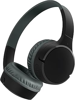 Soundform Mini Wireless On-Ear Headphones For Kids - Black
