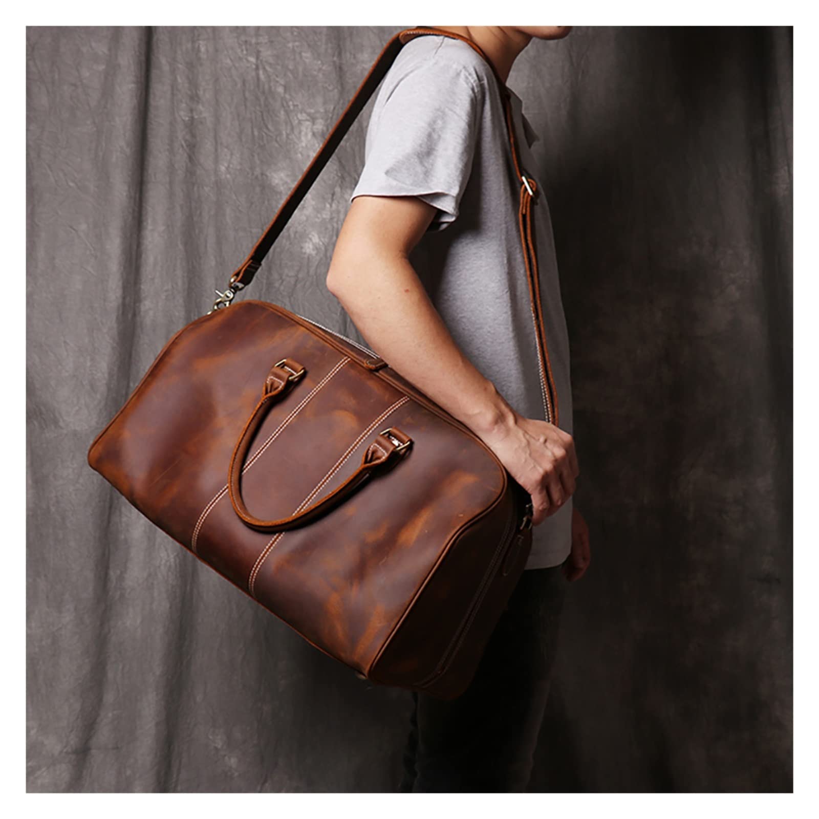 GKMJKI Men's Hand Luggage Bag Travel Bag Large Capacity Shoulder Crossbody 14" Laptop