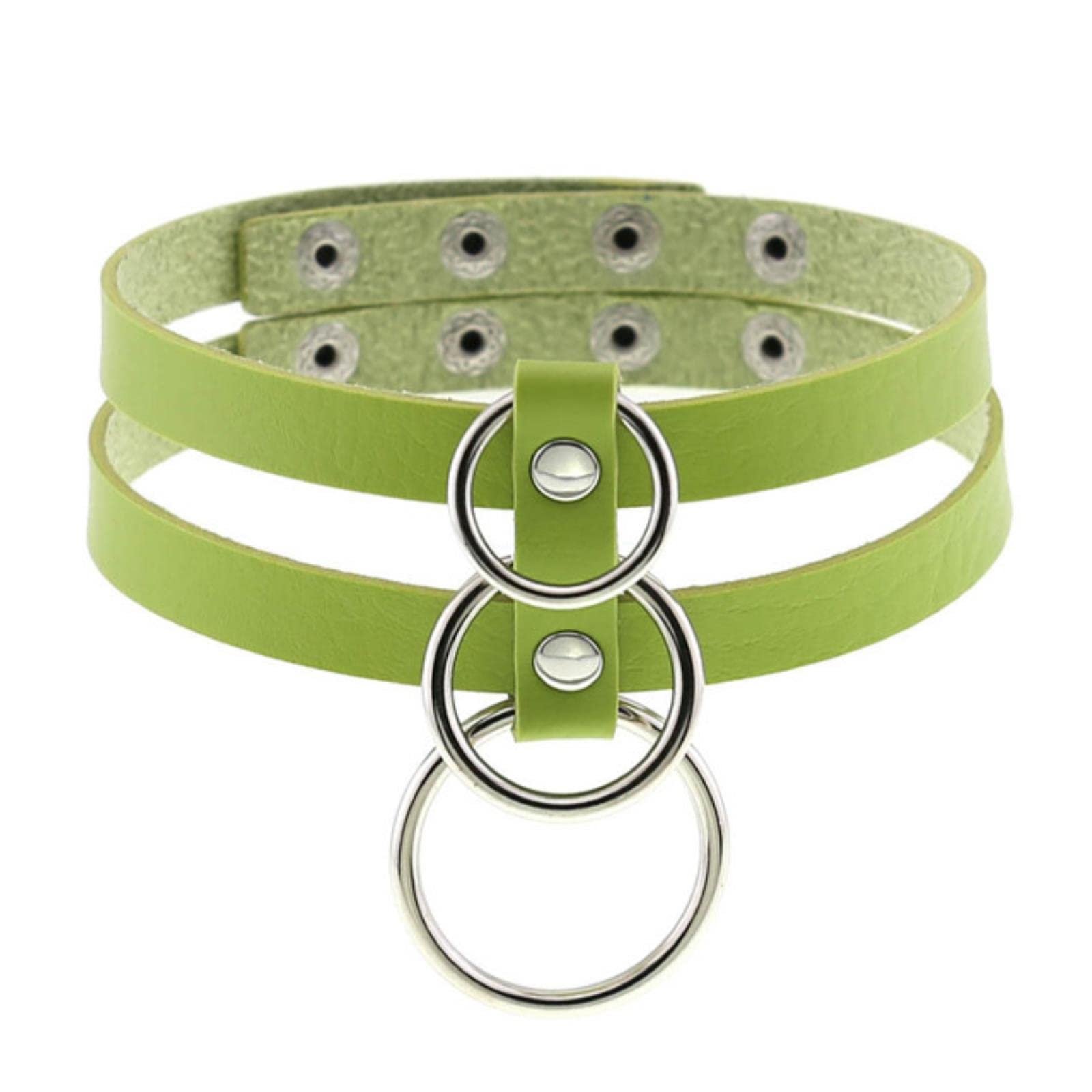 Harajuku Chocker Black Goth Punk Gothic Choker Necklace for Women Cosplay Aesthetic Accessories-green
