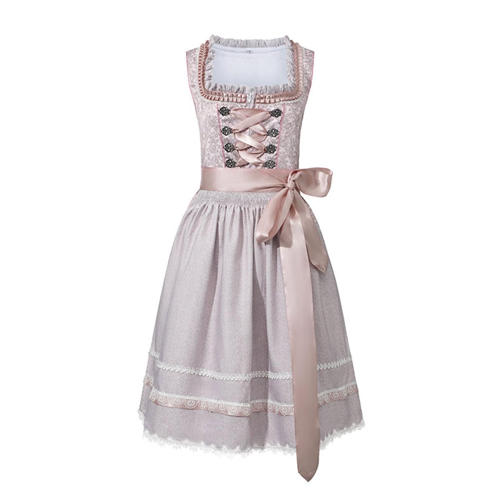 SKFLABOOF Dirndl Grosse Grössen Midi Dirndlschürze Kaufen Für Damen Schürze Lang Gr 50 Samt 70 cm Unter 100 Euro Dindl Dirdnl Stretch Trachtenrock Dirdl Modern