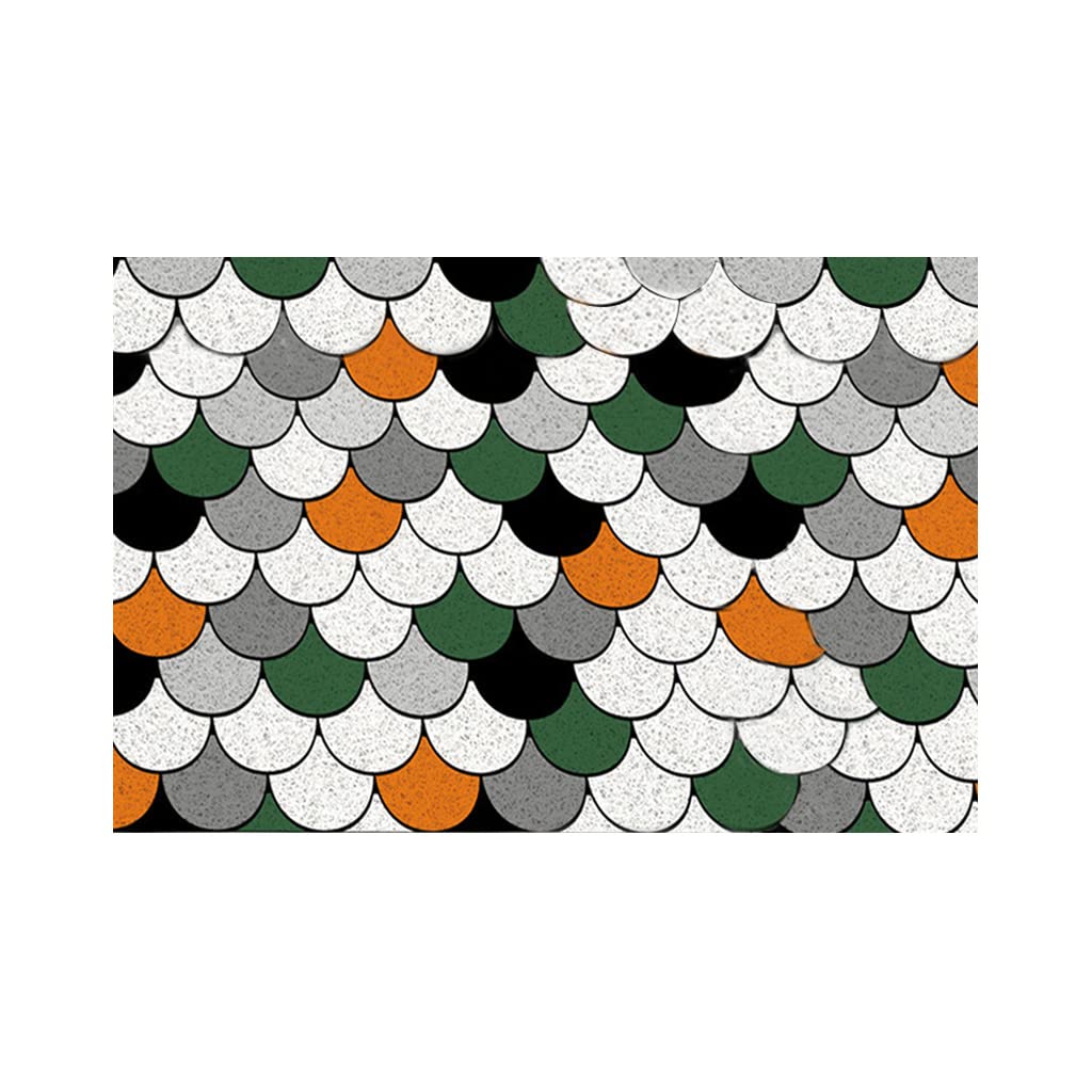 Indoor Outdoor Doormat Entryway Mats Entrance Rug Shoes Scraper PVC Inside Front Door Mat Non Slip for Doorway Bathroom Geometric Door Mats Doormats Outdoor Indoor Doormat Non Slip Absorbent Resist