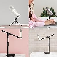 Vista 6 de Condenser Microphone Holder Standard Interface Thread Compatible with Stand Devices With 3/8 Conversion Nut Short Video Mic Clip Ferrule For