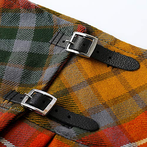 Womens 16.5 in Plaid Tartan Mini Kilt Skirt Antique Buchanan 6 US3