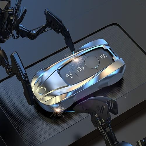 Miniatura 6 de Funda de metal estilo Supercar para llave remota sin llave para Mercedes Benz Clase S Clase G Clase E 2020-2022
