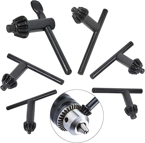 Miniatura 7 de Llave de taladro de 6 tamaños, llave de repuesto de acero al carbono resistente, llave de mandril para herramienta de sujeción de taladro (diámetro