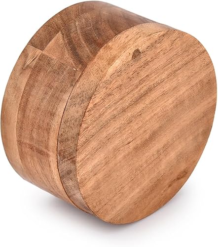 Miniatura 4 de EDHAS Salt and Pepper - Tapa giratoria de 2 compartimentos con imán para mantener secos condimentos de cocina (4.75 x 4.75 x 2.5 pulgadas)