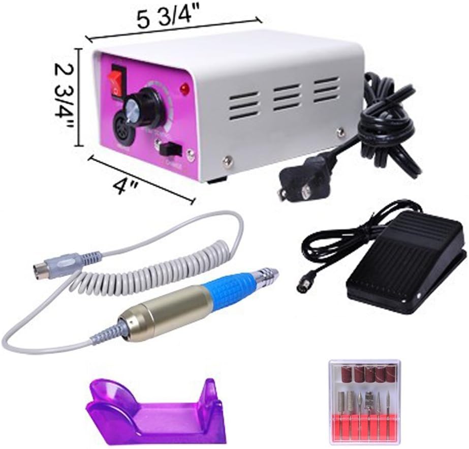 Electric Nail Drill File Machine Kit Set Nail Acrylic Manicure Pedicure