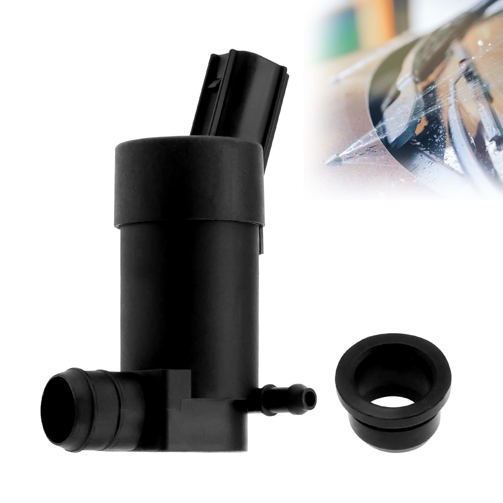 Raheem 1S7117K624DC Windscreen Windshield Washer Pump Replacement Part Fit for Jaguar XF 2008-2018 Compatible with Ford Transit Custom 2012-2018,MK3 2010-2020, Ford Focus 2013 Windscreen Washer Pump