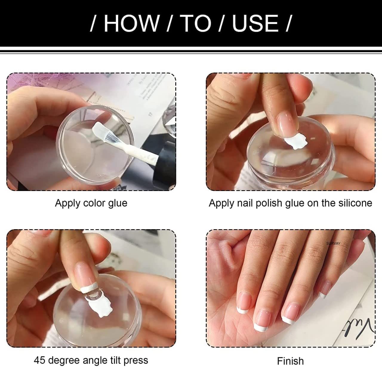 INENCE® Stamping Nail Art Kit Combo - Nail Art Stamper with Scraper with1 pc Stamping Image Plate (Random Design) 2