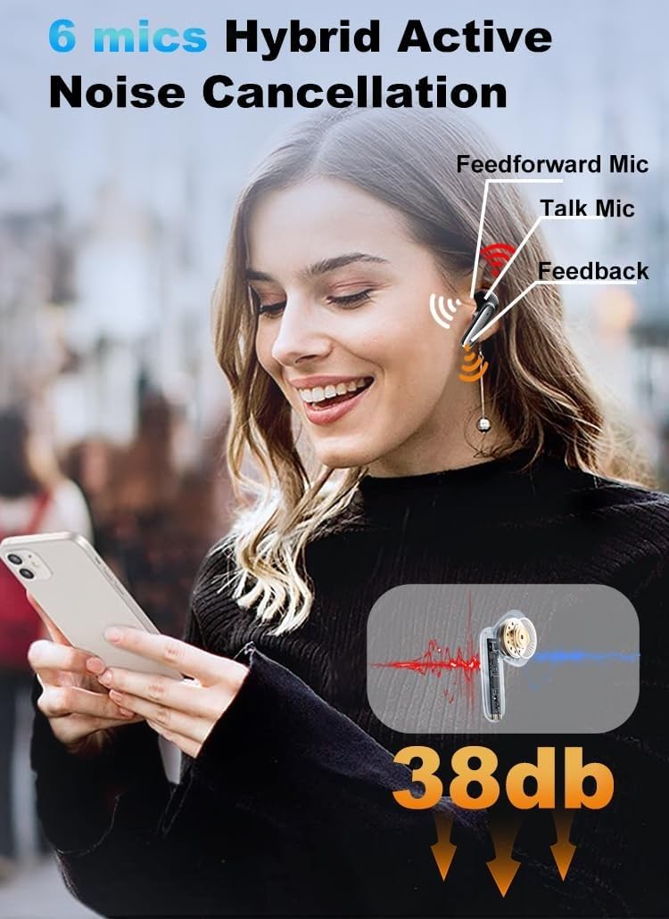 Słuchawki do biegania słuchawki douszne i douszne redukcja szumów bezprzewodowe słuchawki douszne Bluetooth szybkie ładowanie długa żywotność baterii tryb niskiego opóźnienia