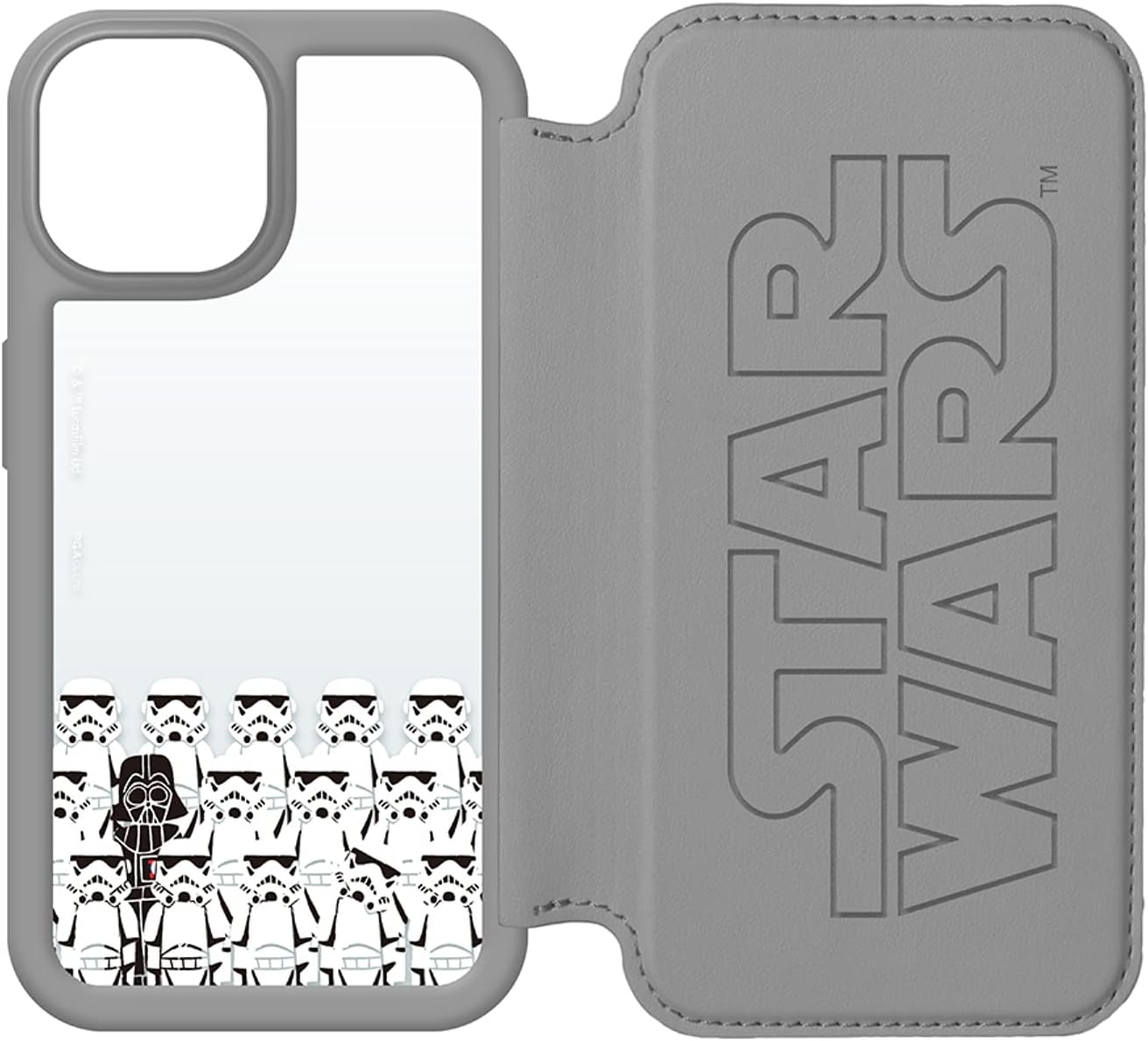 Premium Style iPhone 13 Glass Flip Case [Darth Vader] PG-DGF21K30DV