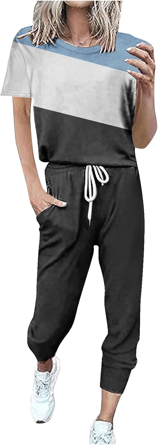 Ensemble Sport Femme été Survêtement Femme 2 Pièces - Sweat Capuche Et Jogging - Confortable Pour Sport Et Loisirs Ensemble Jogging Hiver Femme