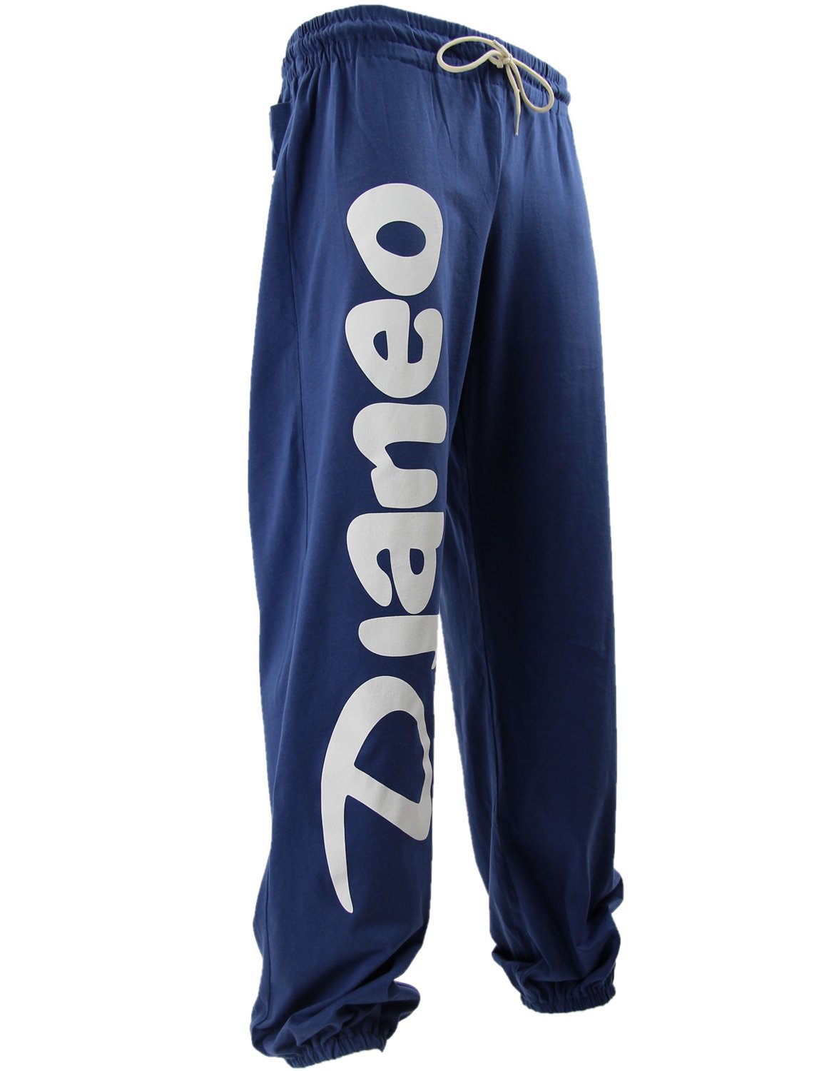 Jogging trousers Djaneo Rio Cotton. Women & Men (More Than 30 Colours Available), boys women's Girls' unisex Mens, navy and white, L