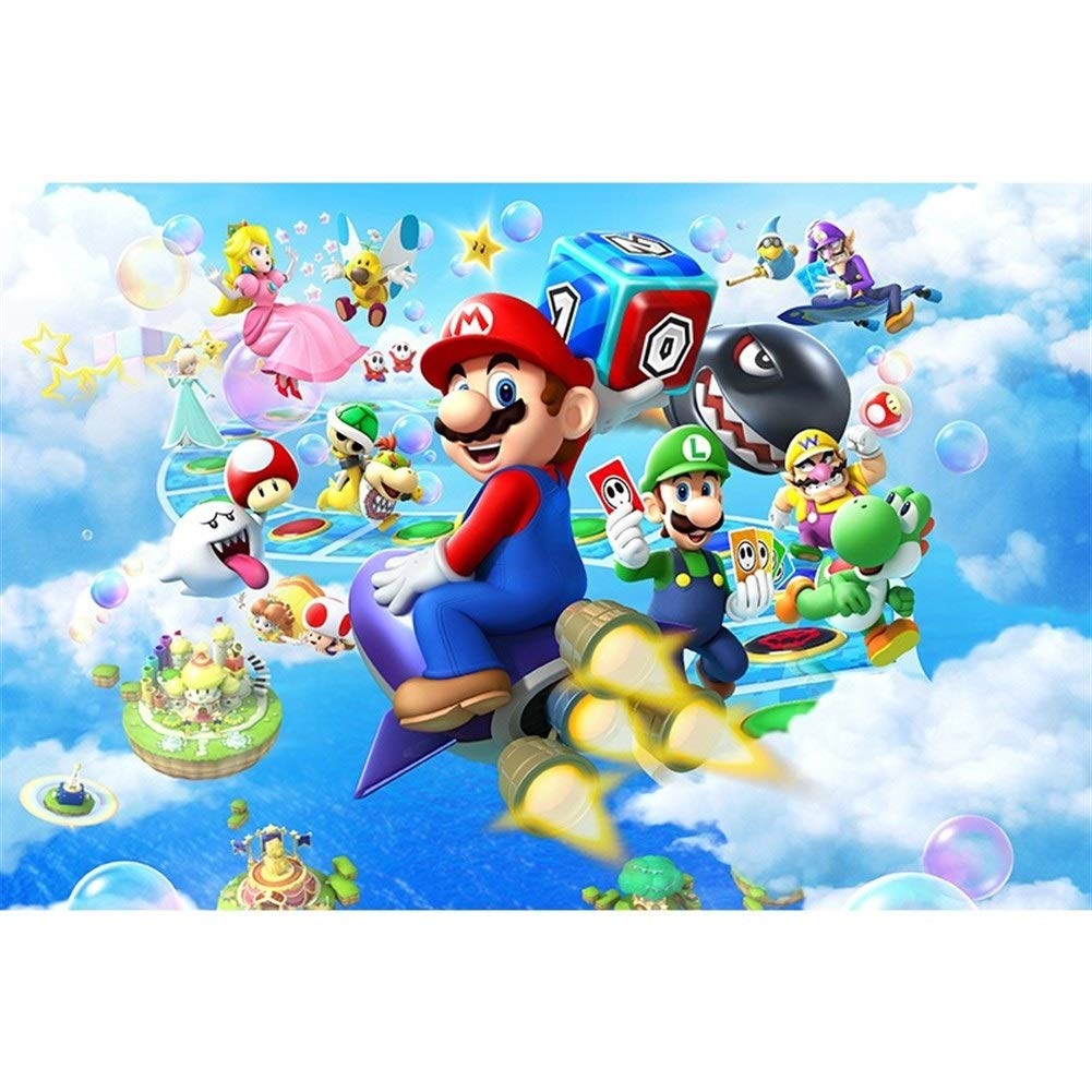 BOXSBAI Super Mario 300/500 /1000 Piece Large Format Jigsaw Puzzle For Adults - Every Piece Is Unique, Technology Means Pieces Fit Together Perfectly jigsaw board portable foldable