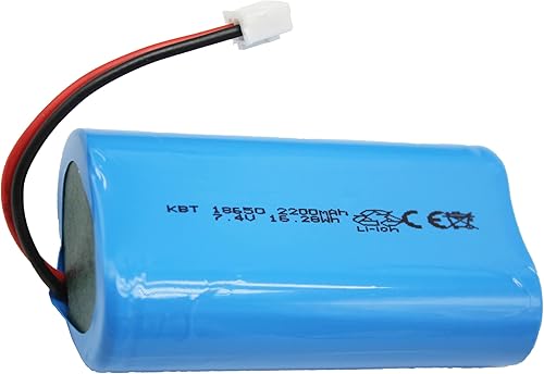 KBT - Batería de repuesto recargable de iones de litio de 7.4 V 2200 mAh con enchufe JST para Honeywell Alarm Lynx Touch K5109, L3000, L5000, L5100,