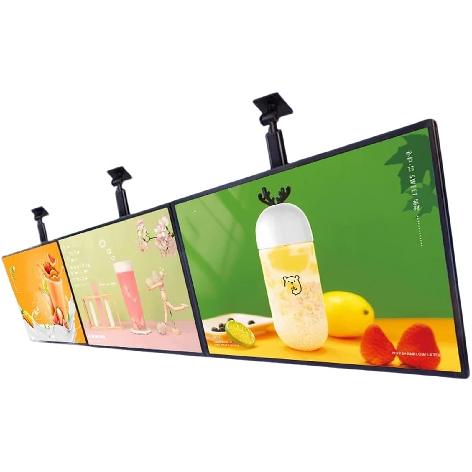 Light Box de TV Cartel Publicitario con Marco Delgado Snap LED, Tablero de Menú 3D de Pared Fabricado en Aleación de Aluminio, Letrero para Restaurantes, Cafeterías y Patios de Comida