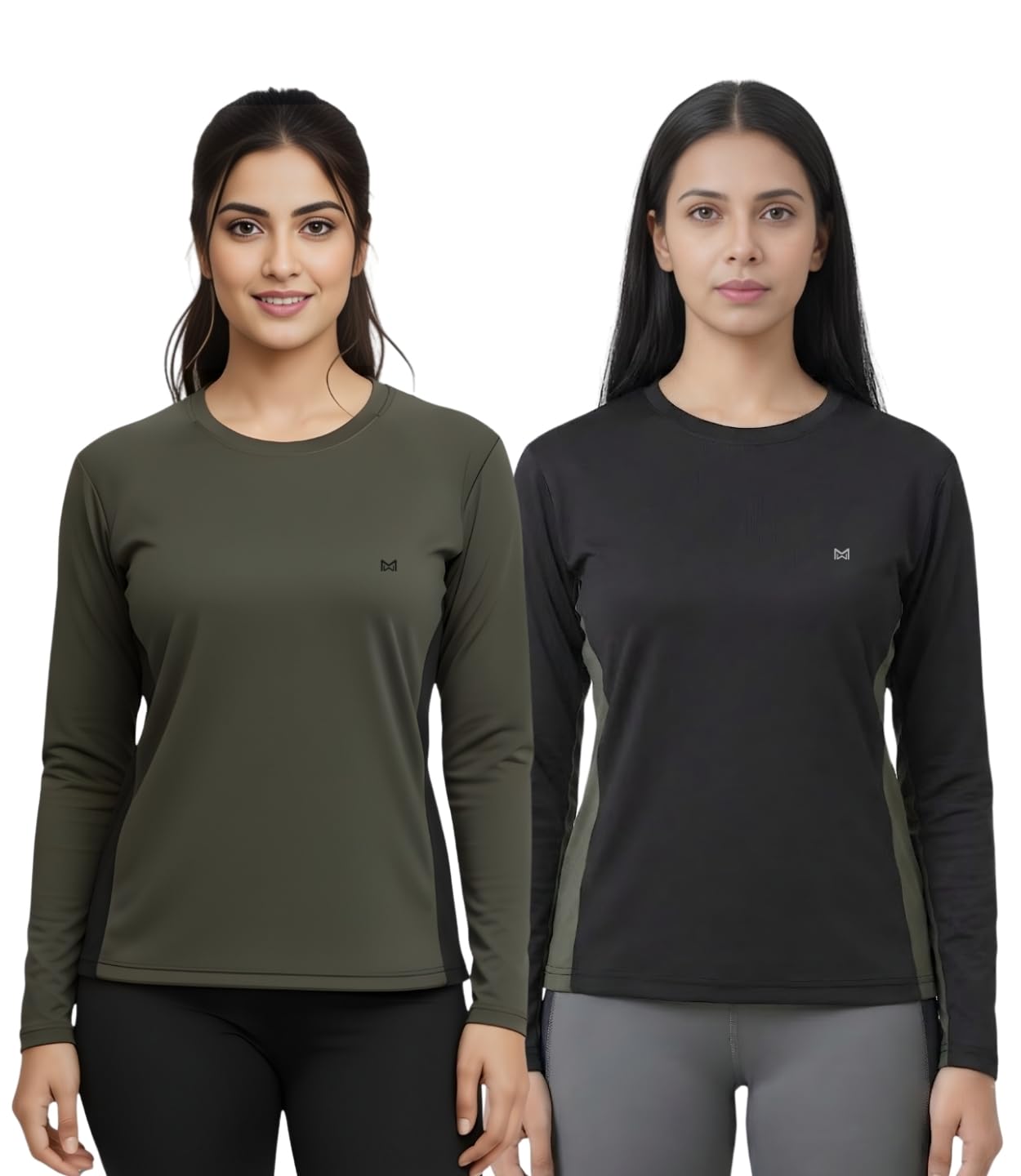 white moon Women Dry Fit Long Sleeve Workout T-Shirt | Moisture Wicking Gym Top Full Sleeve | Sweat Wicking Athletic Running Top Full Sleeve Combo Pack of 2-picture-22