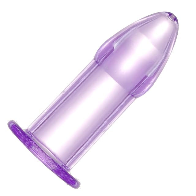 Purple Butt Plugs 3 7 inch Small Hollow Anal Plug Dilator Sex Toys for Men Women