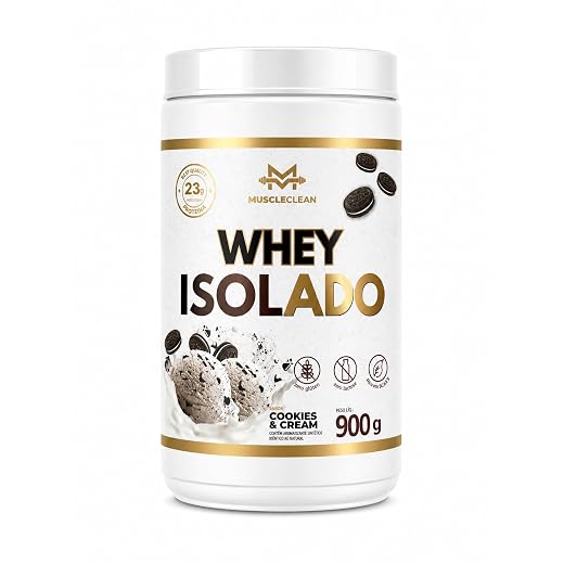 Whey Isolado Muscle Clean Zero Lactose - 900g (Pote, Cookies) (900g, Cookies)