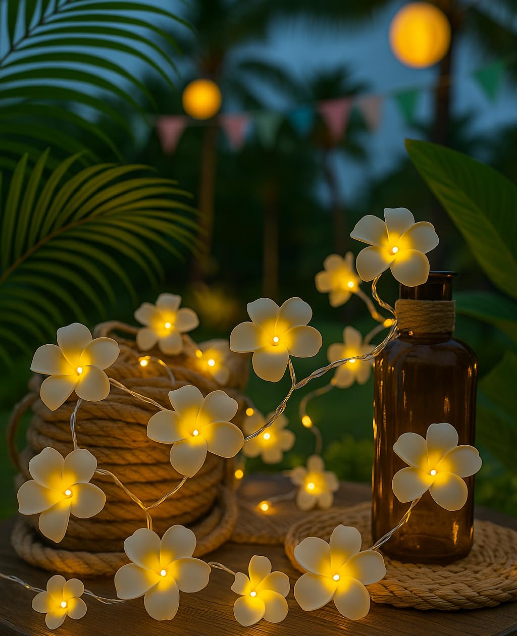 Amazon.co.jp: Frangipani LED文字列ライトハワイアンフォーム人工