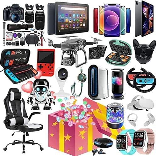 CONVOW Regalos Electrónicos a Granel Mixtos, Embalaje de Inventario, Artículos, Devoluciones de Envíos a Granel Mixtos,X011, Negro