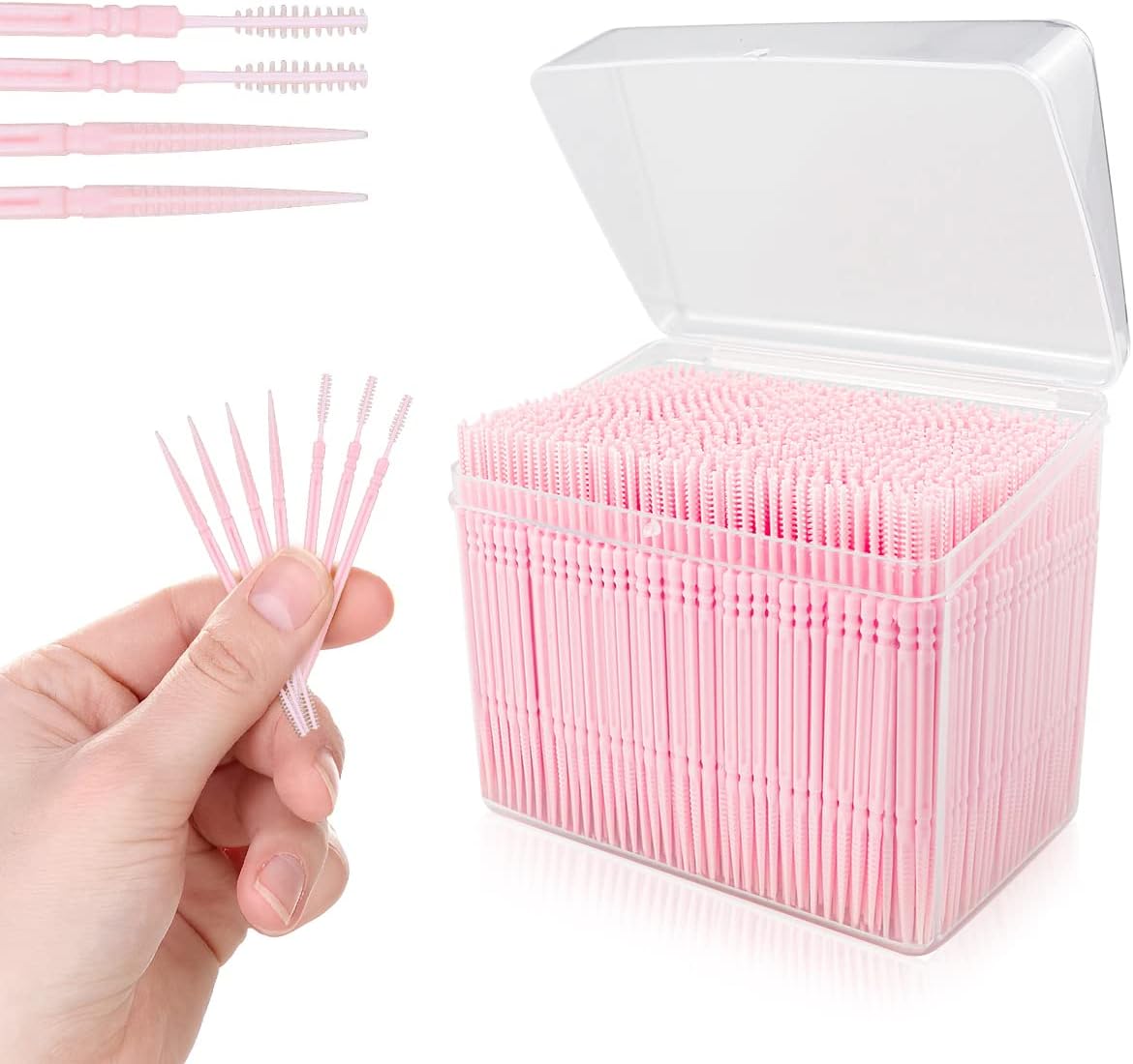 Double Head Disposable Interdental Brushes, 1060 Pcs Oral Hygiene Cleaner Stick Portable Plastic Toothpicks Oral Care Toothpicks Teeth Cleaning Tool Double Head Disposable Interdental Brushes, 1060 Pcs Oral Hygiene Cleaner Stick Portable Plastic Toothpicks Oral Care Toothpicks Teeth Cleaning Tool