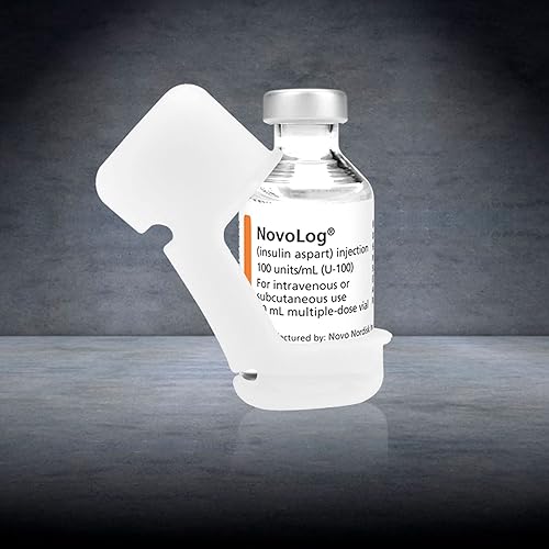 Vista 8 de iGuerburn Protector de vial de insulina corto para Fiasp Humalog Novolog Humulin Novolin Insulin, Diabetes Insulina Funda de Silicona Vial Funda