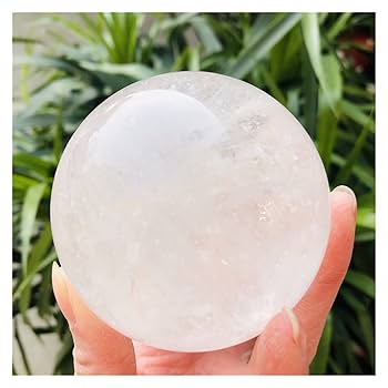 Amazon.co.jp: 5-7cmの自然な透明な水晶の水晶球を装飾のための