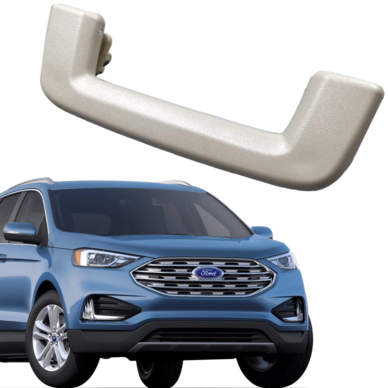 E-Vniko Front Roof Handle Pull Grab Handle Compatible for Ford Escape 2012-2019 Fcous 2012-2018, Aluminium, Silver, Ambidextrous, Lockable