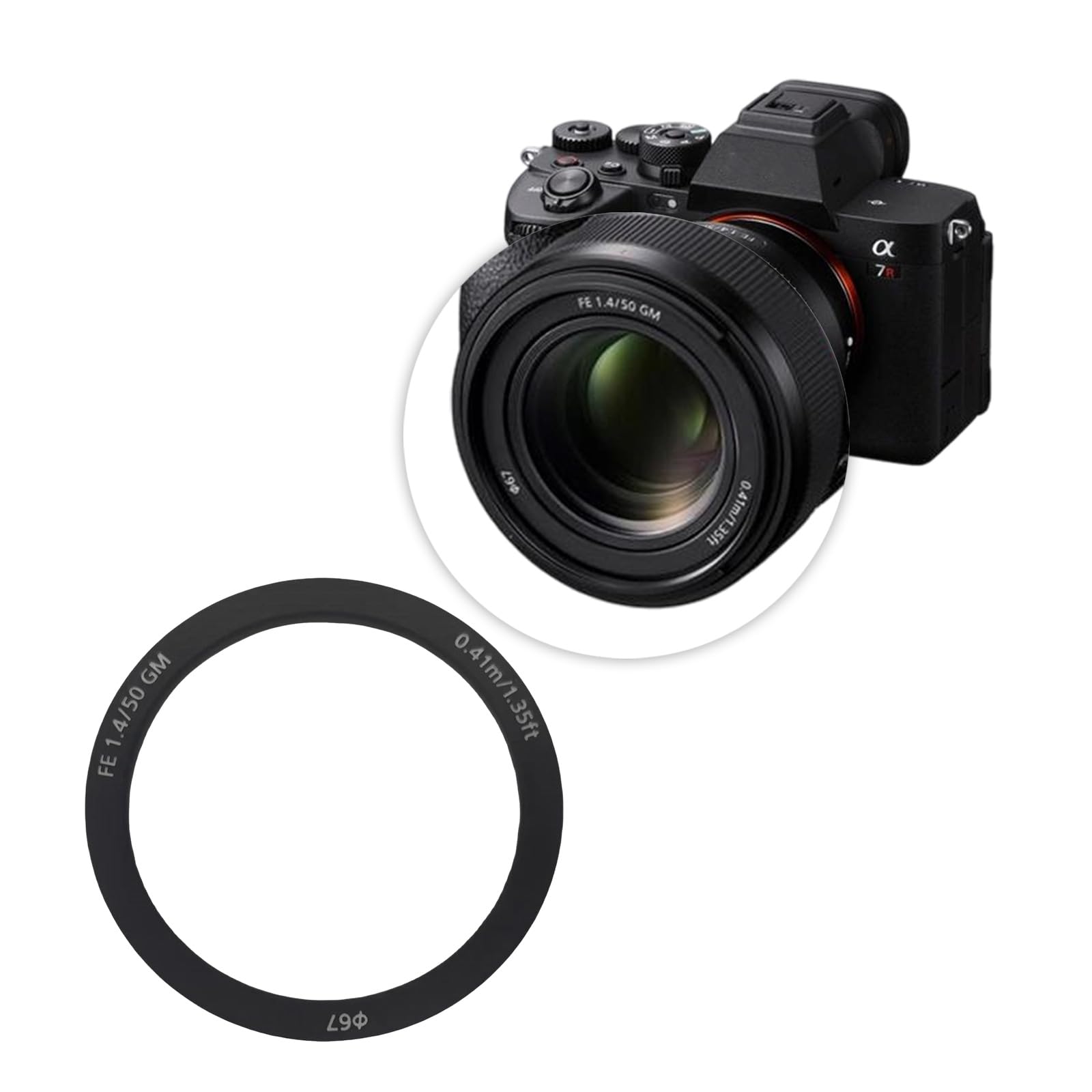 NUEAYMS 2 Caches d ' Objectif de précision pour 50 mm FE1.4GM: Construction ABS optimisée pour la Mise Point Automatique avec des clartés Anti-poussière, Anneaux pour Photographie à Faible luminosité