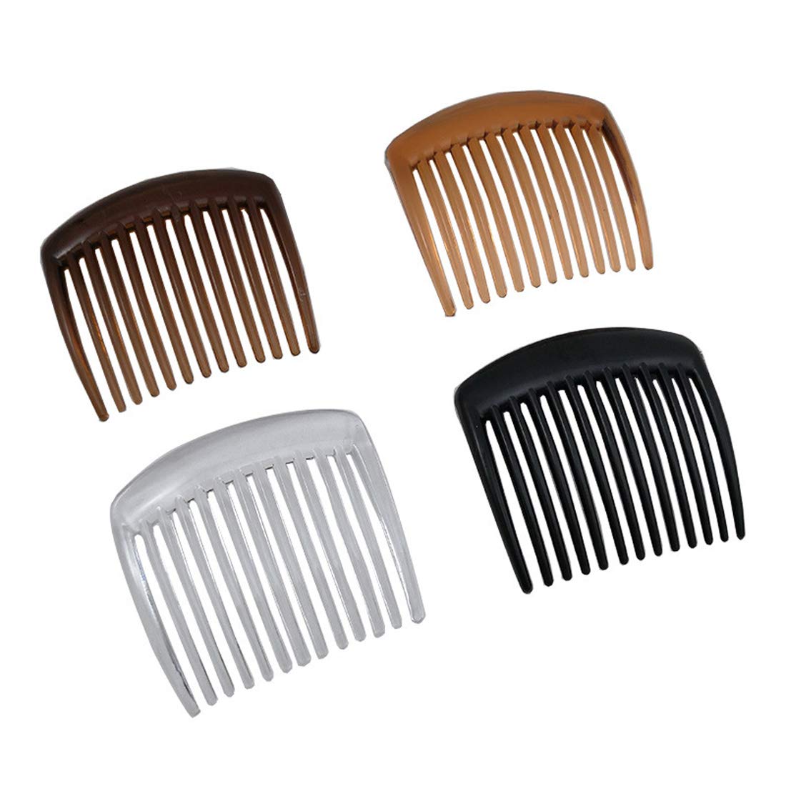 4 pcs Hair Combs Slides, Side Combs Plastic Teeth Side